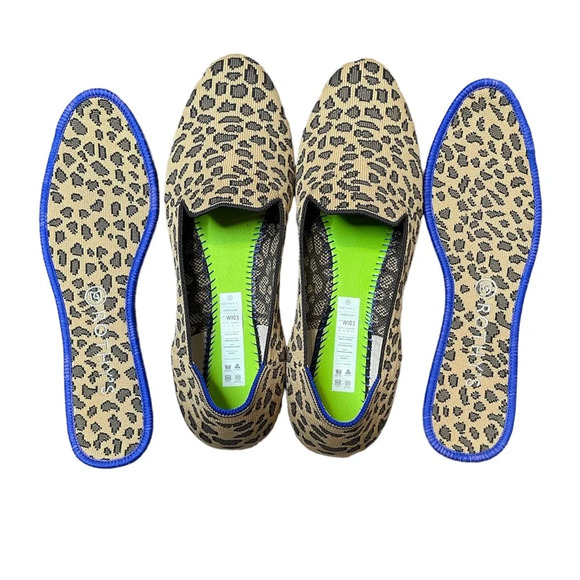 Rothy’s The Loafers Retired Mocha Spot Leopard Animal Print Size 10.5 Women’s - Picture 7 of 9